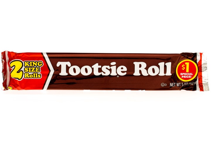 A package of Tootsie Roll in king size.
